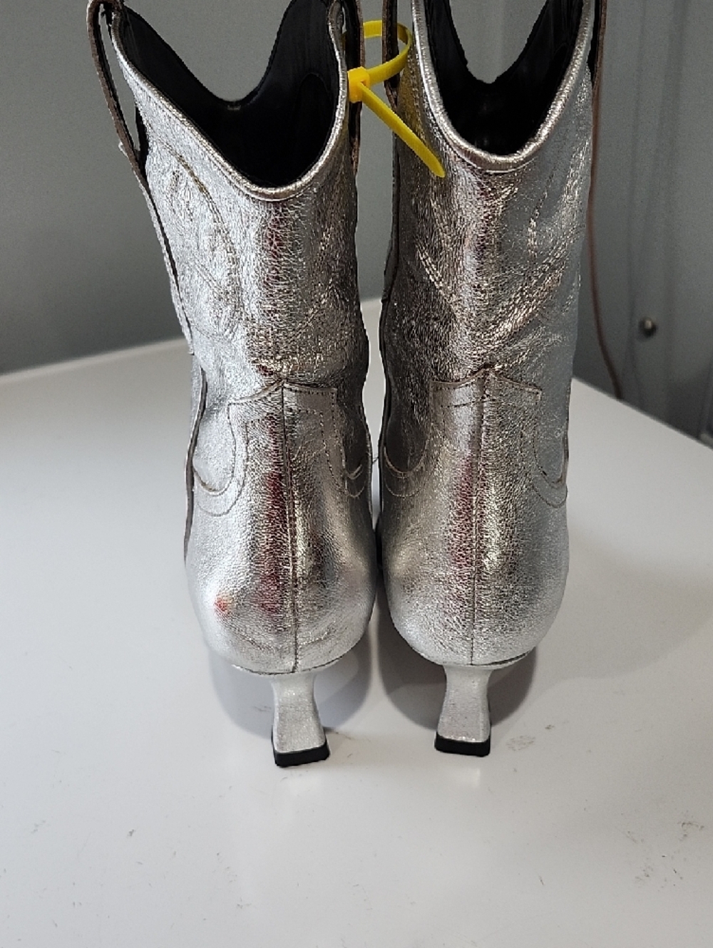 Dolce Vita Silver Metallic Pointed-Toe Ankle Booties - Picture 2 of 5